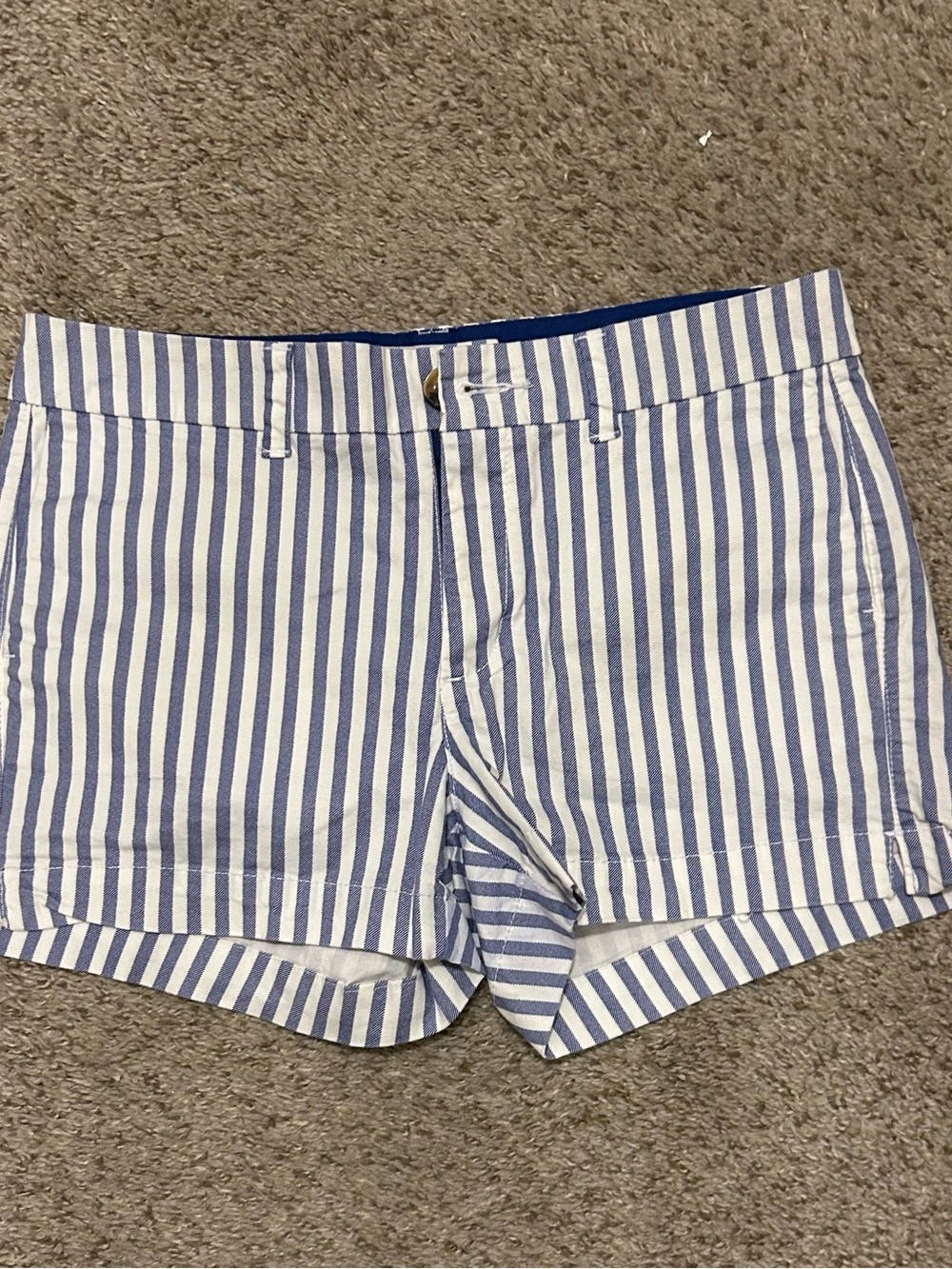 Old Navy Blue and White Striped Women's Shorts